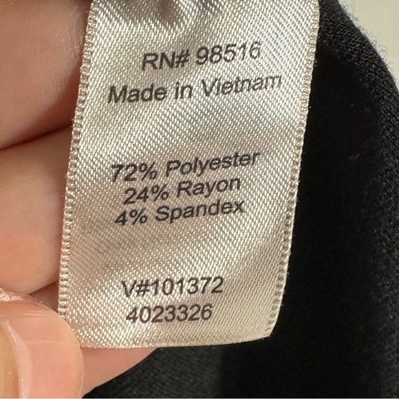 Coldwater Creek sz L/14 tunic, black w/brown trim, 3/4 sleeves, fall, autumn - Picture 7 of 10